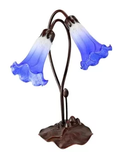 Buy 👏 G&G Bro Twin Lily Lamp White Blue ⌛