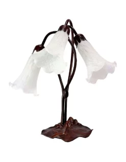 Hot Sale ⌛ G&G Bro Triple Lily Lamp White 😉