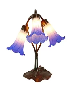 New ✔️ G&G Bro Triple Lily Lamp White Blue 👏