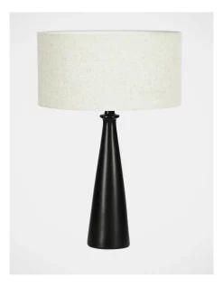 Outlet ⭐ Australian House & Garden Kona Minimalist Ceramic Table Lamp 61x40x40cm In Black 🔥