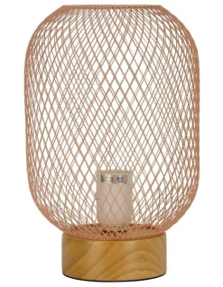Discount ✨ Oriel Lighting Tilda Mesh Table Lamp Pink ⭐