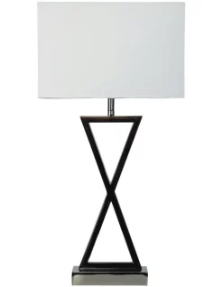 Buy 🎁 Oriel Lighting Kizz Stylish Bedside Table Lamp Chrome Silver ✔️