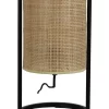 Brand new ❤️ Oriel Lighting Mandalay Table Lamp With Rattan Shade Black 👏