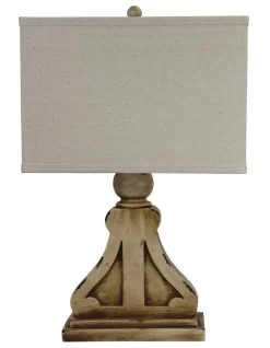 Best Sale 🥰 Oriel Lighting Provence Wood-Tone Resin Table Lamp Brown ❤️