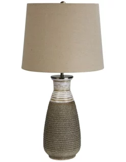 New 🔔 Oriel Lighting Potton Ceramic Table Lamp Ivory 🎉