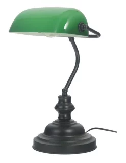 Best deal ⭐ Oriel Lighting Banker's Table Lamp Black/Green 🌟