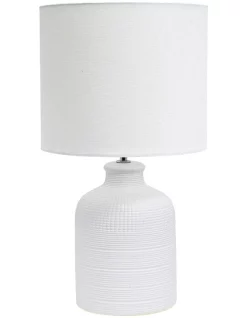 Outlet 🔥 Salt&pepper Lennon Table Lamp 26x46.5cm In White 🎁