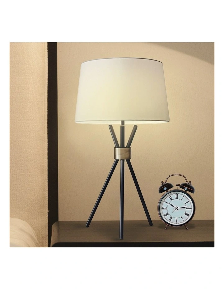 Best Sale ???? Sarantino Metal Tripod Table Lamp With Antique Brass Accent ???? 2 Best Sale ???? Sarantino Metal Tripod Table Lamp With Antique Brass Accent ???? - Image 2