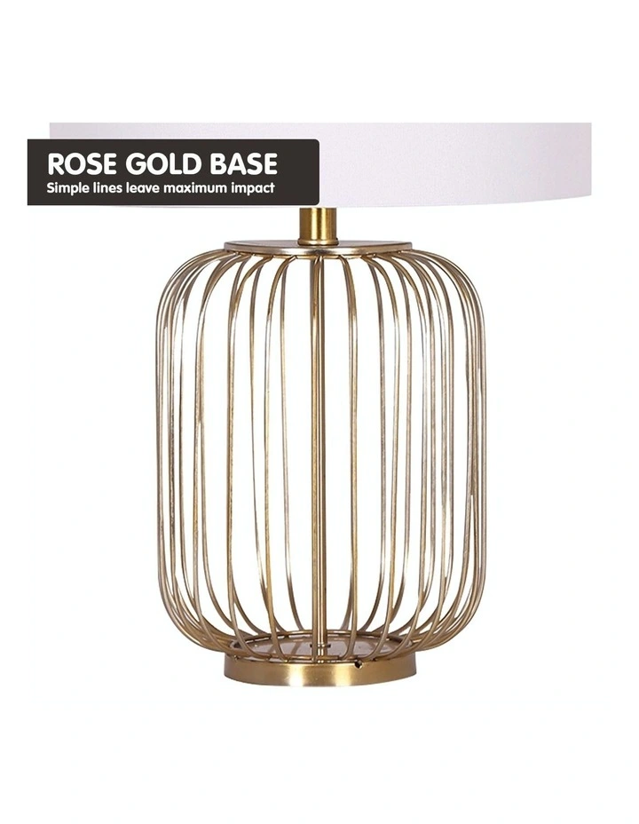 Top 10 π Sarantino Table Lamp Rose Gold Finish With White Linen Shade β€οΈ - Image 4