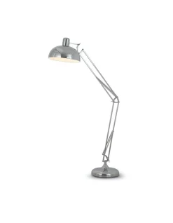 Discount ⭐ Sarantino Architect Spot Lamp With Adjustable Height Metal Half Globe Silver Reading Light 🥰