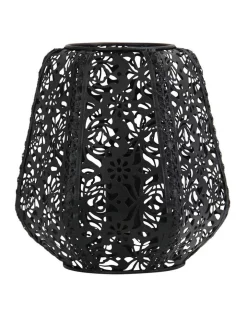 Cheap 🥰 Oriel Lighting Lace Floral Metal Table Lamp Black 🤩