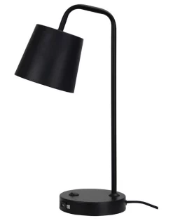 Wholesale ⌛ Oriel Lighting Henk Desk Lamp With USB Black 😍
