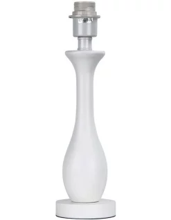 Cheap ⭐ Oriel Lighting Barton Matt Table Lamp Base Only White 🥰