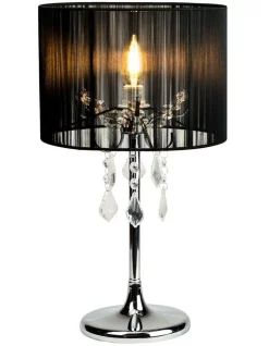 Best deal 👏 Lexi Lighting Paris Crystal Table Lamp Black 🛒