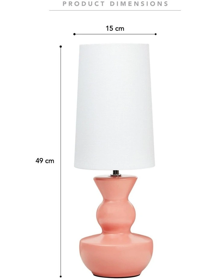 Best Sale ???? Beau & Bonnie Adele Ceramic Table Lamp 48x17x17cm In Pink ???? 5 Best Sale ???? Beau & Bonnie Adele Ceramic Table Lamp 48x17x17cm In Pink ???? - Image 5