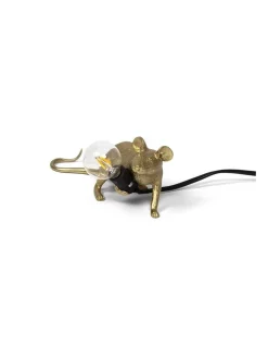 Best Pirce 👏 Seletti Mouse Lamp Lying Gold Lop 🔥