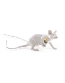 Flash Sale ⌛ Seletti Mouse Lamp Lying White 🎁