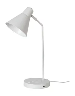 Hot Sale ✔️ Oriel Lighting Targa Desk Lamp With USB And Wireless Charging White 😀