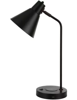Best Pirce 🤩 Oriel Lighting Targa Desk Lamp With USB And Wireless Charging Black 👏